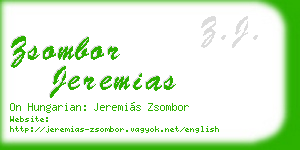 zsombor jeremias business card